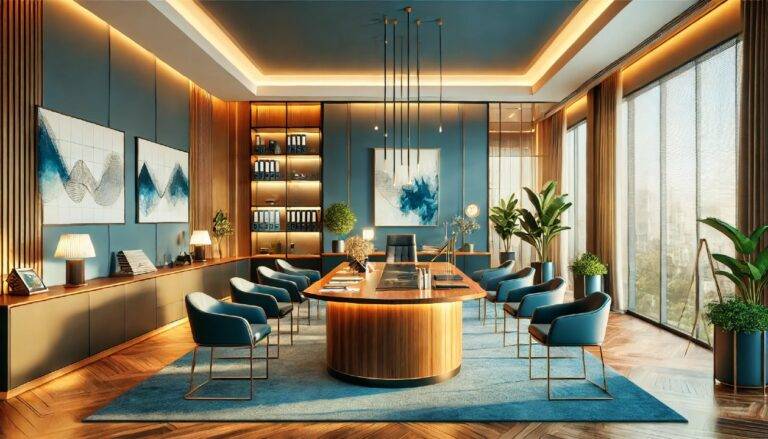 A professional office designed for discussing financial housekeeping for business success, a service A.M.I CPA Professional Corporation offers at their Oakville location.